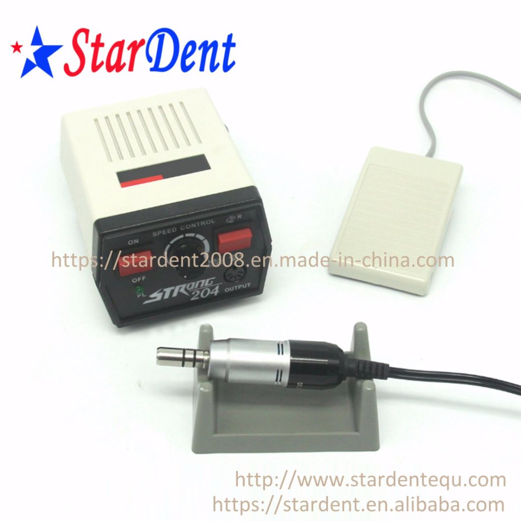 Dental Micro Motor Strong 204 (max.: 35, 0000) with Handpiece E-Type