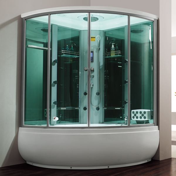 Simple Hydro Massage Glass Steam Shower Room (M-8272)