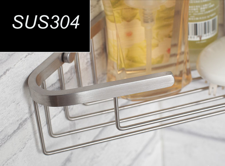 Wall Mounted Stainless Steel 304 Bathroom Corner Basket