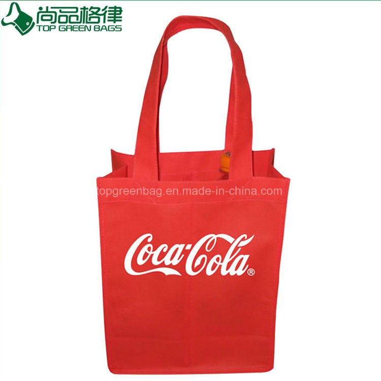 Reusable PP Nonwoven Polypropylene 2 Bottle Tote Wine Gift Bag