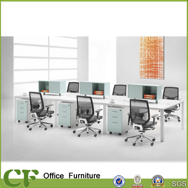 6 Seaters Office Workstation Staff Desk Partition Table