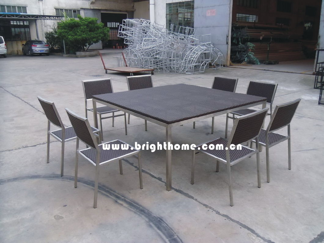 Stainless Steel Outdoor Patio Wick Rattan Furniture (BP-312)