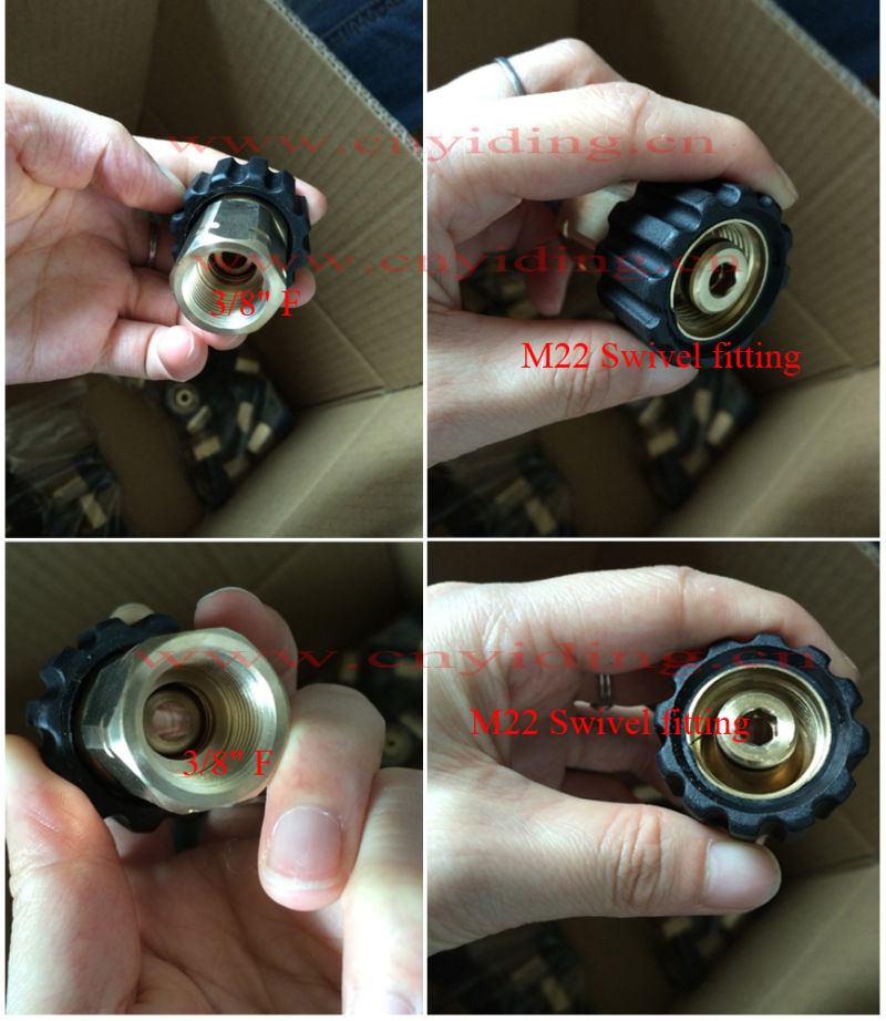 Pressure Washer Brass Coupling (M22 swivel +3/8F)