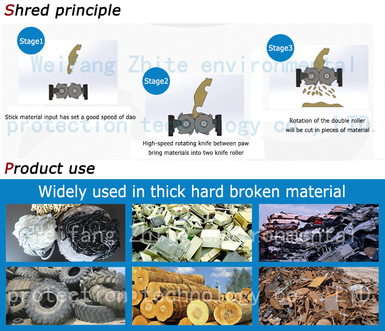 Scrap Metal/Rubber/Car Tyre/Tire/Wood /Plastic/Foam/Municipal Waste Shredder Machinery