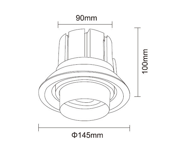 230V Dimmable and Focusable 20W 30W LED Downlight