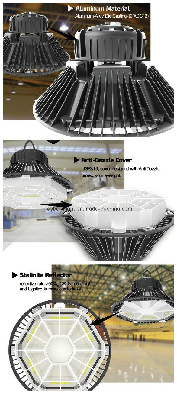 UFO Design 90degree Glarefree Lens 150W Dimmable High Bay LED