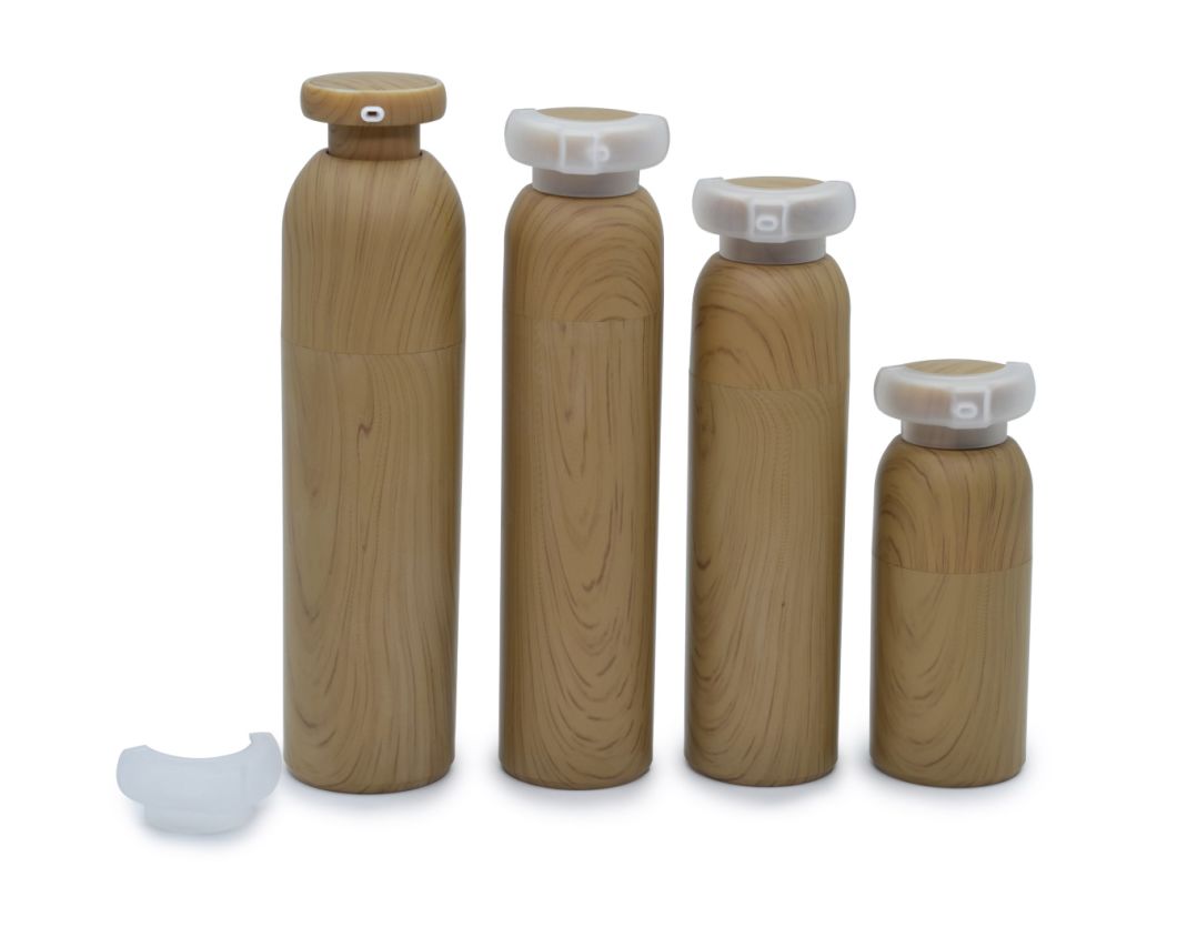 Wood Pattern Cosmetic Empty Plastic Lotion Bottles