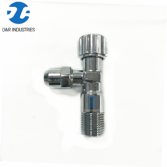Toilet Chrome Plated Brass Water Angle Cock Valve with Female Thread (DR5021)