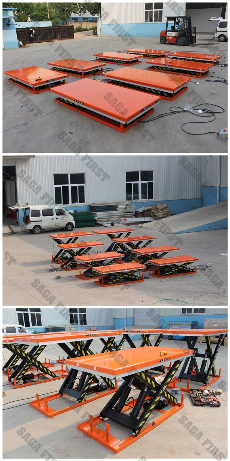 Electric Hydraulic Lift Table with Roller Scissor Lift Platform