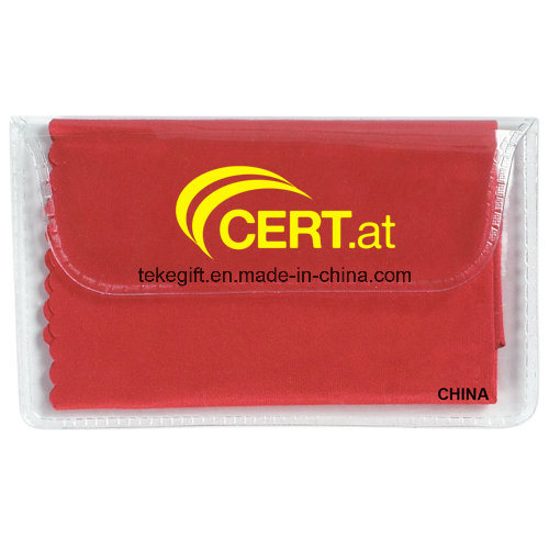 Business Promotional Gifts Microfiber Cleaning Lens Cloth in Case