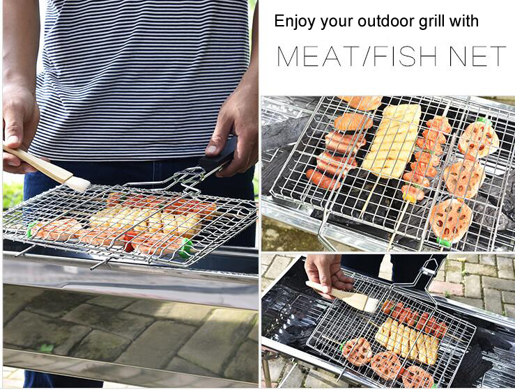 BBQ Grill Baskets with Slide Lock Designed