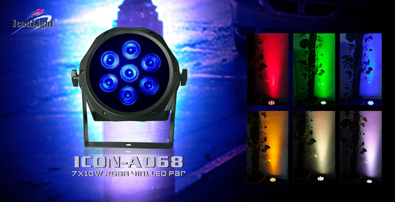 7X10W RGBW 4in1 Aluminum IP20 Indoor LED PAR Light