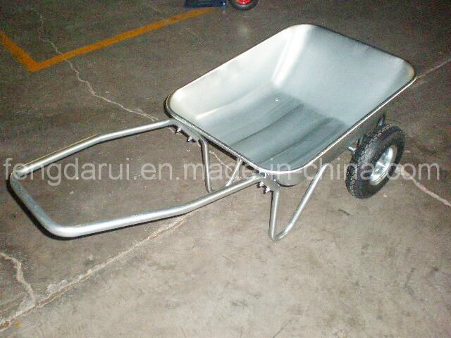 Zinc Plated Wb6211 Wheel Barrow with Double Wheel