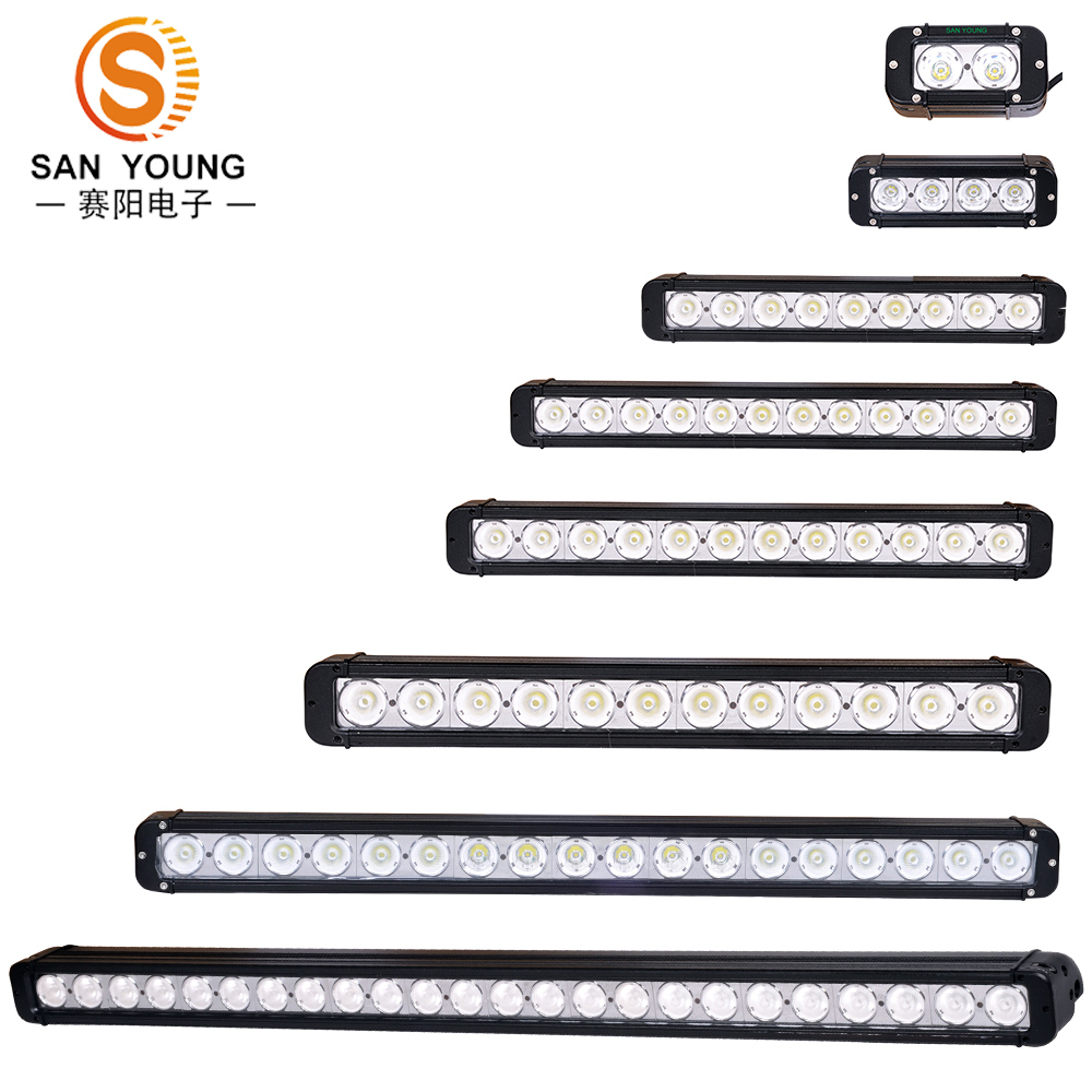 Auto Single Row CREE 10W LED Light Bar 4X4 Super Bright Automobile Offroad Driving