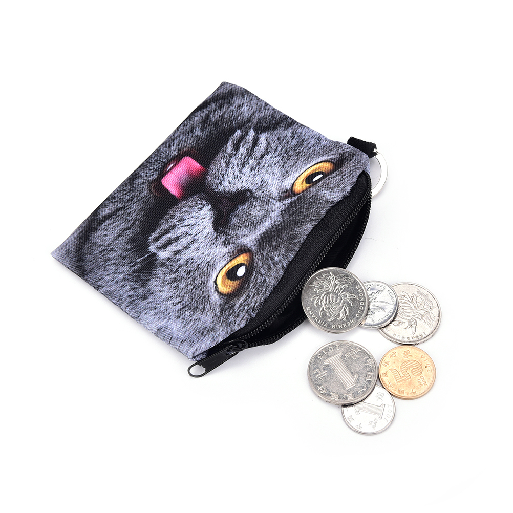 New PU Leather Cat Coin Purse Cute Kids Cartoon Wallet Kawaii Bag Coin Pouch Children Purse Holder Women Coin Wallet