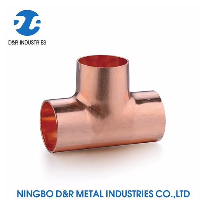 Round Head 3 Way Copper Elbow Pipe Fitting