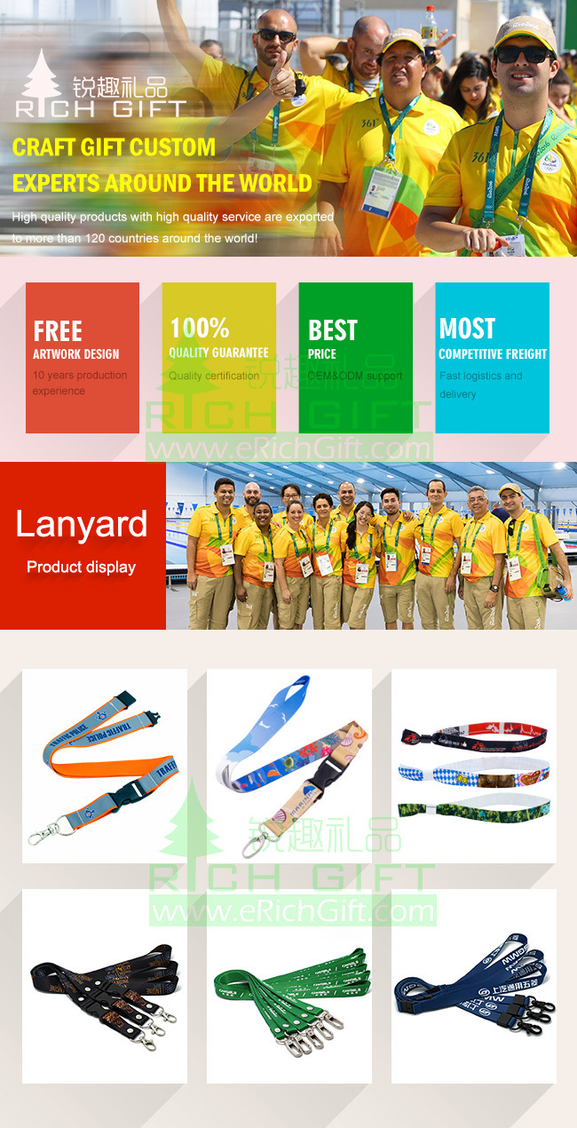 China Manufacturer Wholesale Neck/Polyester/Woven/Nylon/Printing/Sublimation/Mobile Phone Lanyard Strap with Logo Custom No Minimum