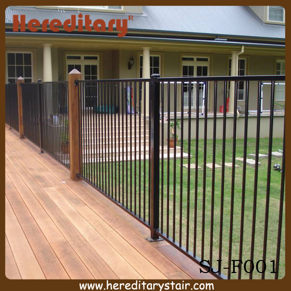 Powder Coated Aluminum Flat Pool Fencing for Garden (SJ-F001)