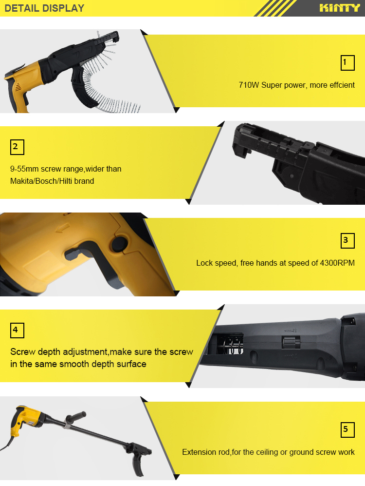 110V-230V 4.0A Small Auto Feed Wood Screw Driver