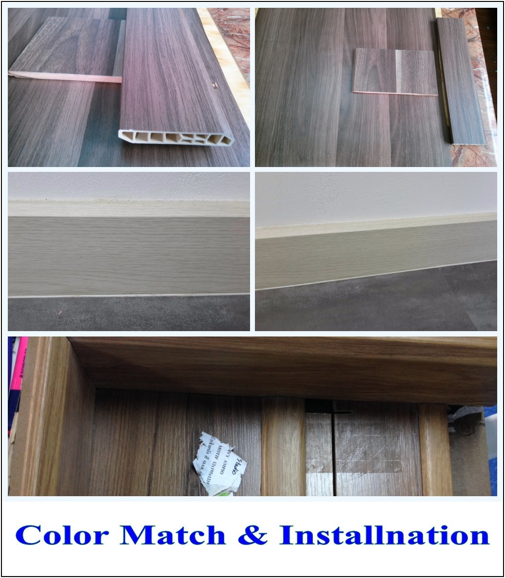 Wood Flooring Accessories of Water-Proof PVC Skirting Board