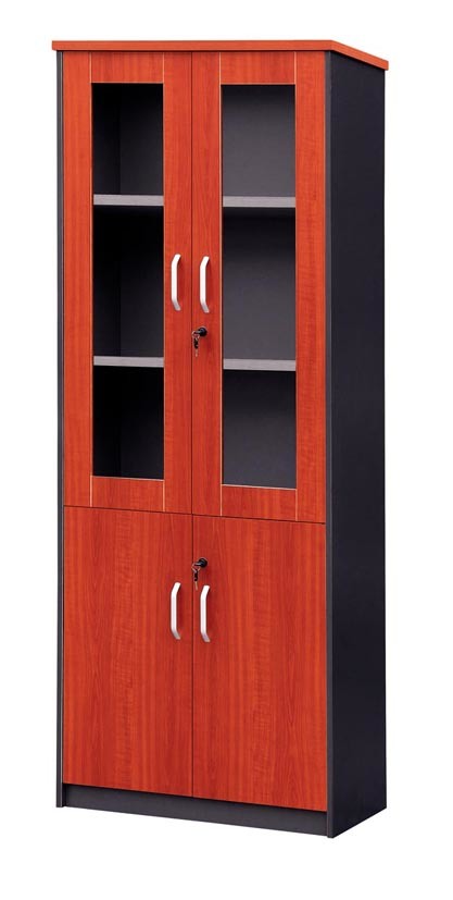 Economic Office Storage Cabinet Wood Frame Glass Door Filing Cabinets