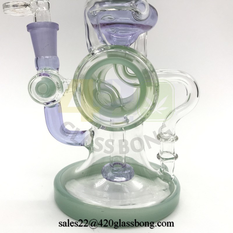 High Quality Glass Oil Burner Pipe Scientific Glass Recycler Smoking Water Pipe Jld-09