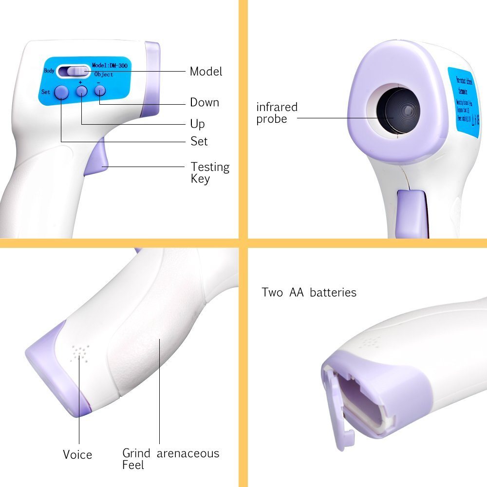 Professional Infrared Baby Adult Non-Contact Forehead Body Clinical Digital Thermometer