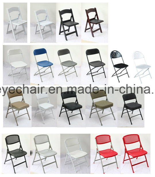 Fan-Back Plastic Outdoor Folding Chair for Wedding