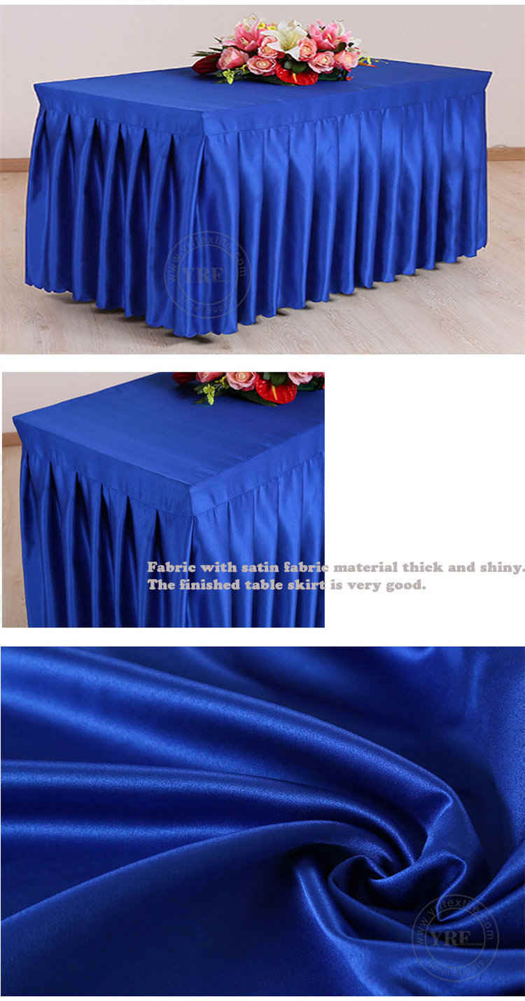 Luxury Blue Sequin Table Skirt