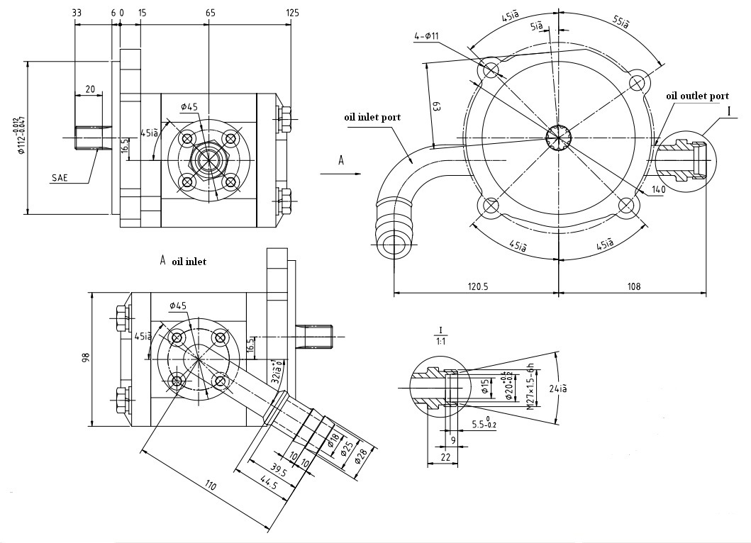 China Manufacturer Small Hydraulic Gear Pump Cbwfta for Tractor