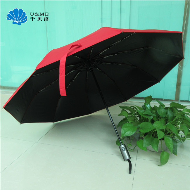 Anti UV Coating Auto Open Aluminium 3 Fold Sun Umbrella