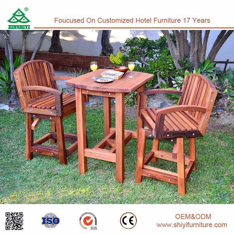 Outdoor Pool Reclaimed Wood Chair Dining Table