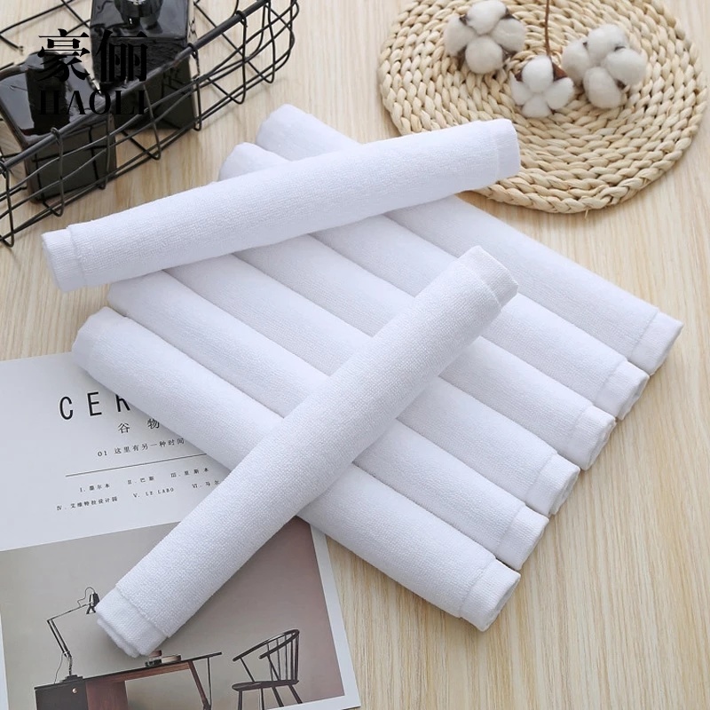Luxury 100% Cotton Jacquard Hotel White Hand Towel (JRC021)
