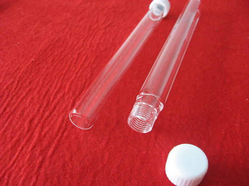 Clear Quartz Test Tube with Teflon Stopper