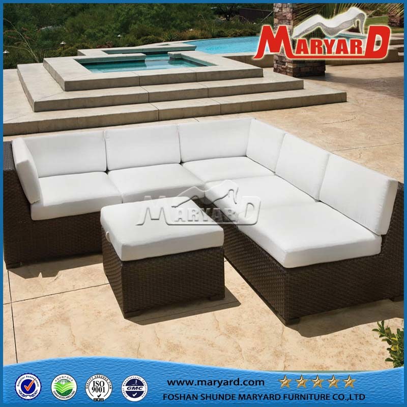 2018 Simple Design Outdoor Furniture Rattan 6 Pieces Corner Sofa