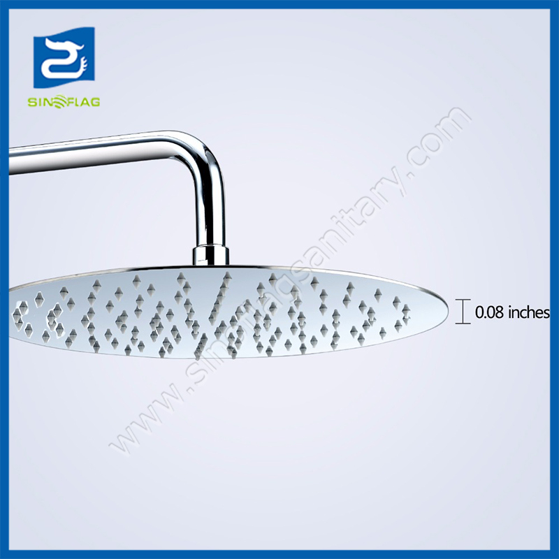 Sanitary Thin Round Stainless Steel Rain Bathroom Hand Shower Head