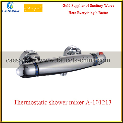 Brass Chrome Sanitary Ware Bathroom Thermostatic Shower Faucet Mixer