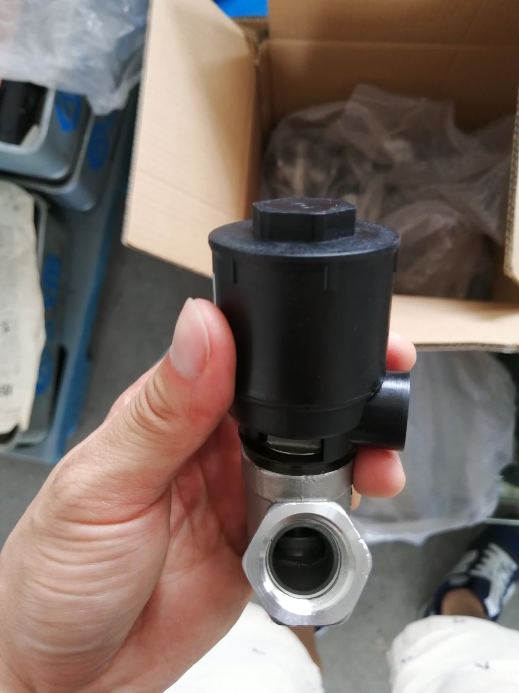 Asco Style Pneumatic Mini Angle Seat Valve with Plastic Head