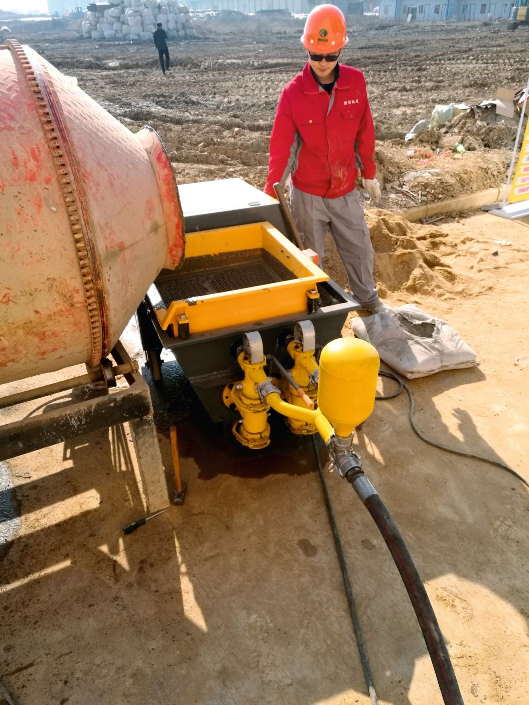 High Pressure Grout Spraying Pump Equipped with Double Piston