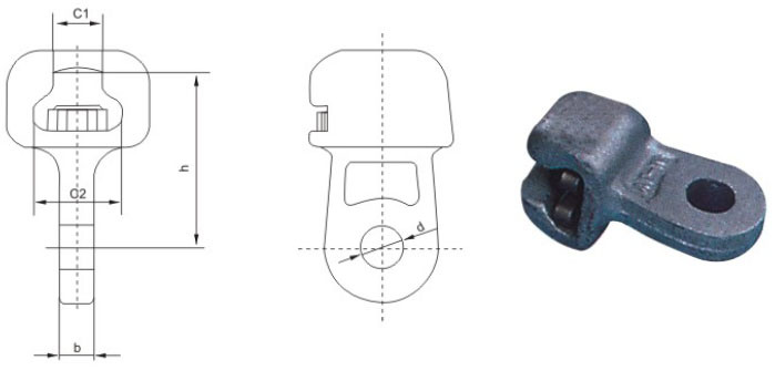 Malleable Cast Iron Socket Eye (Type W) with Hot DIP Gavanized