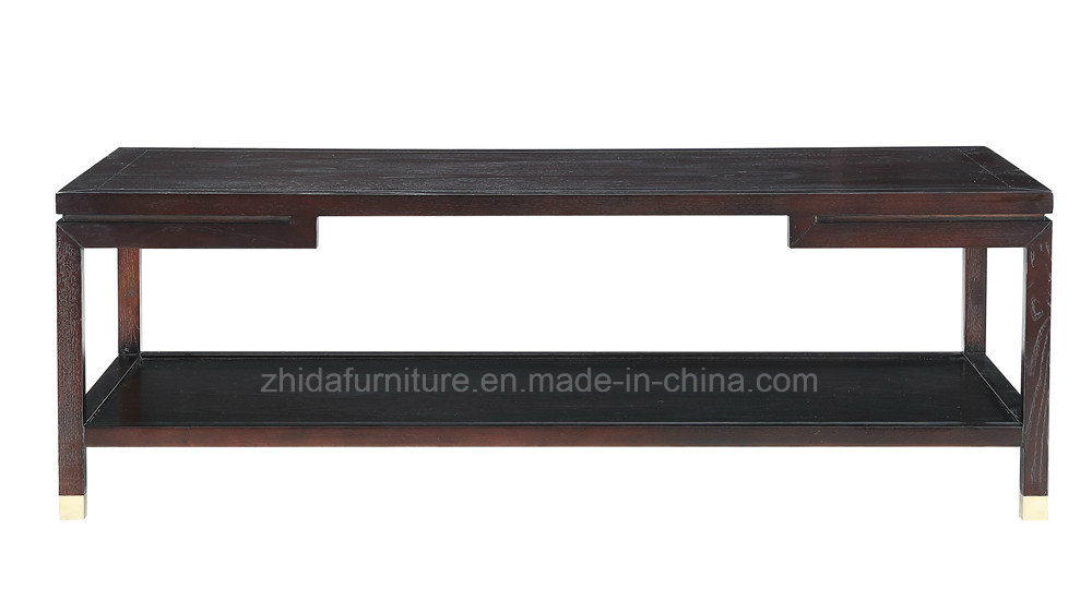 Oriental Antique Solid Wood Square Black Coffee Table