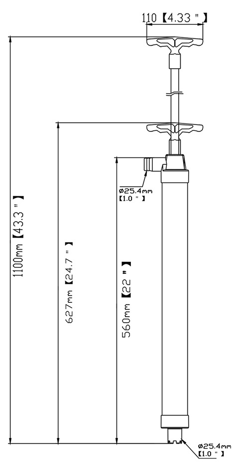 Seaflo 1100mm Piston Manual Water Pump for Boats