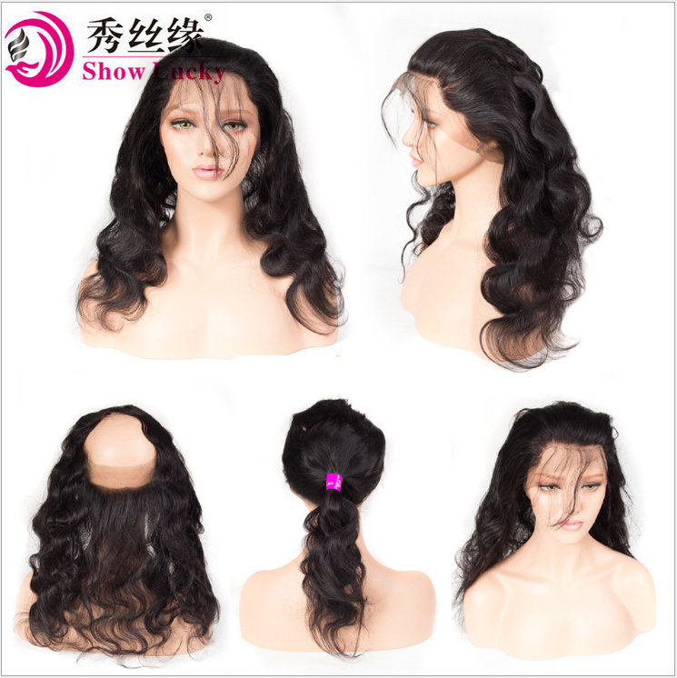 Good Quality Aaaaaaaa Wholesale Malaysian Virgin Human Hair Body Wavy 360 Lace Frontal Hair Accessories