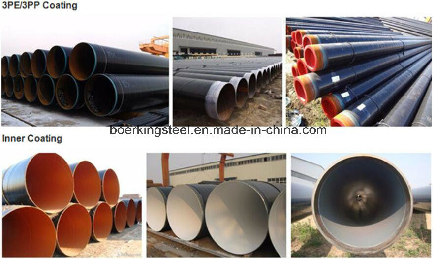 API 5L Gr. B X42 X60 X70 Saw SSAW LSAW ERW 3lpe Anti-Corrosion Coated Line Pipe