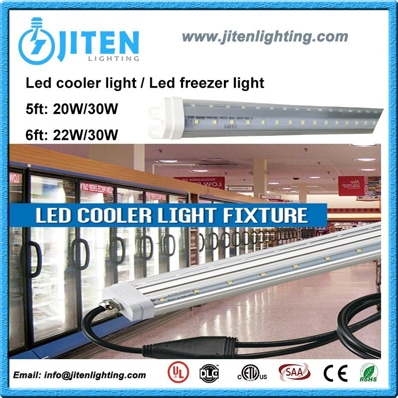 22W V Shape 6FT T8 LED Cooler Tube Light, ETL LED Freezer Light for Walk-in Refrigerator