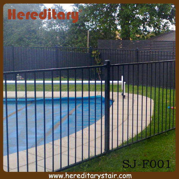 Powder Coated Aluminum Flat Pool Fencing for Garden (SJ-F001)