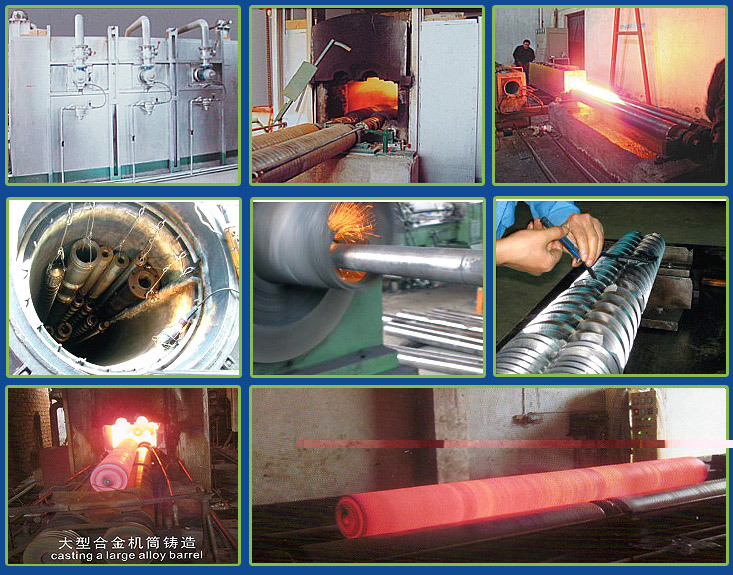 100mm Bimetallic Extruder Screw Barrel for PE HDPE LDPE Profile