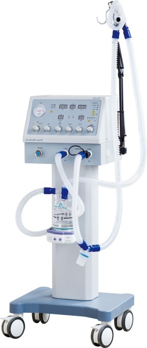 PA-500 Cart Type Mobile Ventilator with LED Display, Battery for Surgical, ICU Equipment