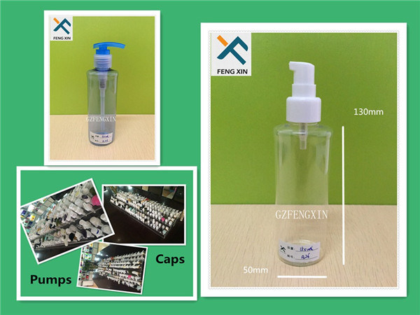 150ml Empty Clear Plastic Bottle with Lotion Pump