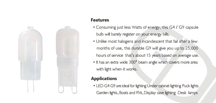 High quality LED G4 G9 Mini Bulbs